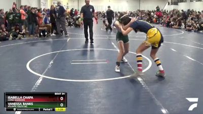 92 lbs Champ. Round 1 - Isabella Chapa, Capac Warriors vs Vanessa Banks, Atlanta Youth WC