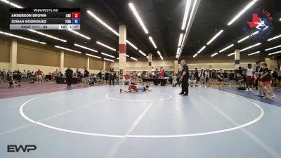 98 lbs Quarterfinal - Anderson Brown, Liberty Warriors Wrestling Club vs Josiah Rodriguez, Texasports Wrestling