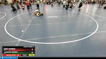 138 lbs Champ. Round 2 - London Woods, TX vs Zoey Barber, NE