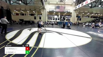 215 lbs Quarterfinal - Josh Anthony, Blair Academy vs Aidan Schlett, St. Joseph Regional