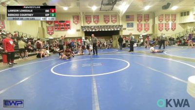 140 lbs 3rd Place - Lawson Lonsdale, Berryhill Wrestling Club vs Sericko Courtney, KIPP TULSA