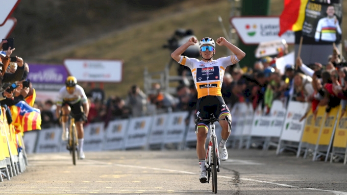 Remco Evenepoel wins Catalunya stage 3 over Primoz Roglic