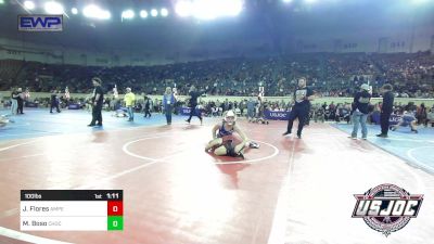 100 lbs Round Of 16 - Jonah Flores, Amped Wrestling Club vs Mac Boso, Choctaw Ironman Youth Wrestling