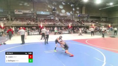 78 lbs Rr Rnd 3 - Elijah Lopez, Wolfpack WC vs Jarek Gallegos, Spartan Elite Youth Wresting Club