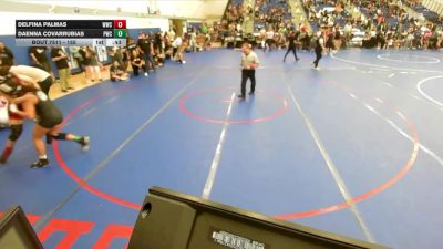 155 lbs 3rd Place Match - Delfina Palmas, Wilmington Wrestling Club vs Daenna Covarrubias, Pounders Wrestling Club