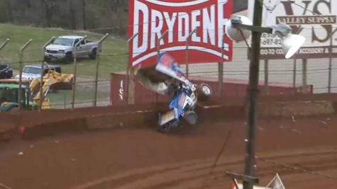 Danny Dietrich Takes Big Tumble At Lincoln Speedway