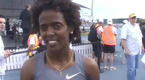 Lemlem Beriket happy after 800 2012 Donovan Bailey Invitational