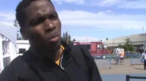 [@Michael Mathieu] after winning Men's 200 2012 Donovan Bailey Invitational [#Interview]