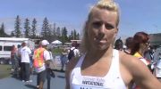 Canadian record holder Jenna Martin after taking the Women's 400 at 2012 Donovan Bailey Invitational