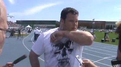 Gold medal hopeful Dylan Armstrong after another victory 2012 Donovan Bailey Invitational
