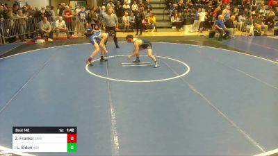 114 lbs Qtr-finals - Zachary Franks, Connellsville vs Landon Sidun, Norwin