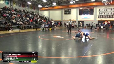 165 lbs Cons. Semi - Kevin Bradley, Wahlert, Dubuque vs Keegan Kalainoff, Xavier, Cedar Rapids