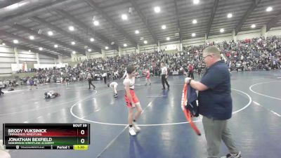 71 lbs Champ. Round 1 - Jonathan Bexfield, Sanderson Wrestling Academy vs Brody Vuksinick, Timpanogos Wrestling