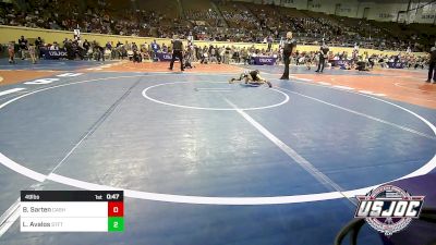 49 lbs Quarterfinal - Braxton Sarten, Cashion Youth Wrestling vs Liam Avalos, Standfast