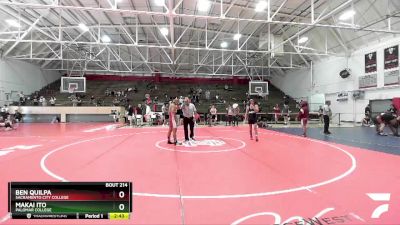 133 lbs Semifinal - Ben Quilpa, Sacramento City College vs Makai Ito, Palomar College