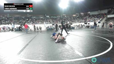 46 lbs 5th Place - Rush Wilson, Keystone Kids Wrestling Club vs Crew Andrews, Team Tulsa Wrestling Club