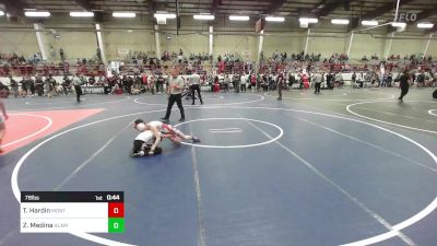 78 lbs Consi Of 4 - Tre Hardin, Montrose Elite vs Zavier Medina, Alamosa