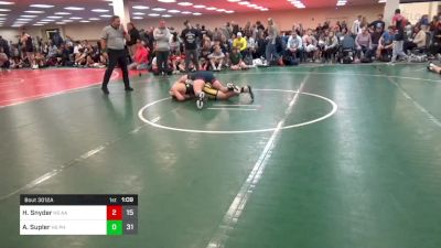 170 lbs Rr Rnd 2 - Hunter Snyder, All American HS vs Aaron Supler, Phoenix HS Red