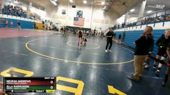 97-103 lbs Round 3 - Neveah Andrews, Powell Middle School vs Ella Rasmussen, Powell Middle School