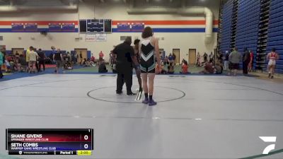 170 lbs Cons. Round 1 - Shane Givens, Springer Wrestling Club vs Seth Combs, Warmup Gang Wrestling Club