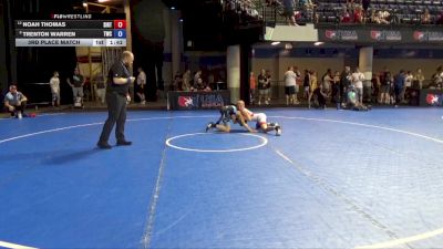 100 lbs 3rd Place Match - Noah Thomas, Southern Illinois Regional Training Center vs Trenton Warren, Thorobred Wrestling Club
