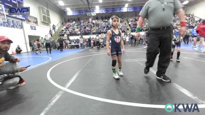 55 lbs Consi Of 4 - Lachlan Forrest, Vinita Kids Wrestling vs Caid Wright, Caney Valley Wrestling