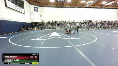 133 lbs Champ. Round 1 - Josh Neiwert, Cal Poly Humbolt vs Anthony Lucio, Cal Poly SLO