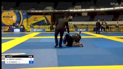 ADRIENNE GRACE SAGER vs HAYLEIGH M MARTZ 2022 World IBJJF Jiu-Jitsu No-Gi Championship