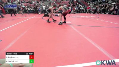 85 lbs Quarterfinal - Cash Barbosa, Cowboy Wrestling Club vs Keaton Wallick, Grover Rains Wrestling Club