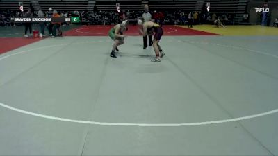 150 lbs Champ. Round 1 - Lane Taylor, Wabasso vs Brayden Erickson, Minnewaska