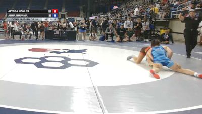 135 lbs Cons. Sub-rd Of 16 - Alyssa Hoyles, North Dakota vs Anna Buurma, Michigan
