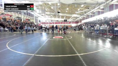 138 lbs Quarterfinal - Isaac Bitran, Brookline vs Riley Carlucci, Franklin