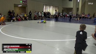 50 lbs Quarterfinal - Sebastian Cooper, Rabbit Wrestling Club vs Sawyer Wankowski, Fight Club