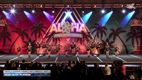 React Elite - Platinum [2026 L1 Junior - Flex - D2 - Small Day 1] 2026 Aloha Portland Showdown