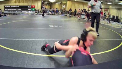 66 lbs Round Of 16 - Royce Davidson, Peterson Grapplers vs Beckham Walztoni, Immortal Athletics