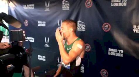 Nick Symmonds after 800 first round at the 2012 Olympic Trials