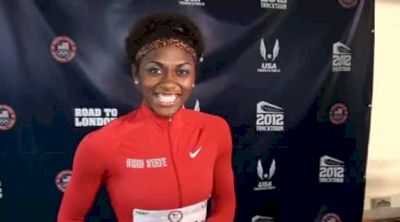 Christina Manning after 100H heat win after 800 first round at the 2012 US Olympic Trials[Day 1 Interview]