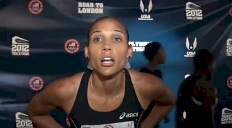 LoLo Jones after 100H first round after 800 first round at the 2012 US Olympic Trials