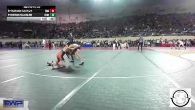 94 lbs Consi Of 32 #2 - Shrayder Catron, Tahlequah Wrestling Club vs Preston Hackler, Edmond Memorial