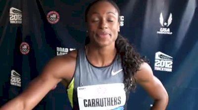 Danielle Carruthers staying focused in 100H at 2012 US Olympic Trials