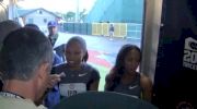 Allyson Felix after 100 first round at the 2012 US Olympic Trials