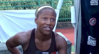 Lauryn Williams after 100m at 2012 Olympic Trials