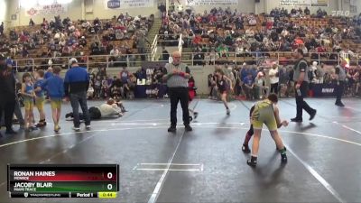 80 lbs Semifinal - Jacoby Blair, Miami Trace vs Ronan Haines, Monroe