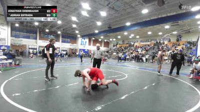 190 lbs Champ. Round 1 - Adrian Estrada, Warren vs Jonathan Odenbaugh, Arrowhead Christian Academy