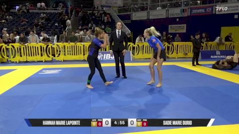 Sadie Marie Durio vs Hannah Marie Lapointe 2025 Pan IBJJF Jiu-Jitsu No-Gi Championship