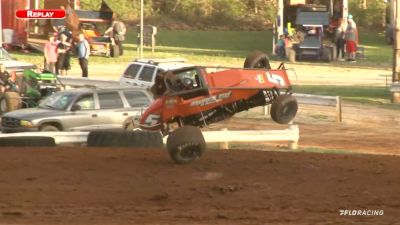 Jadon Rogers Flips During USAC Sprint Qualifying At Bloomington