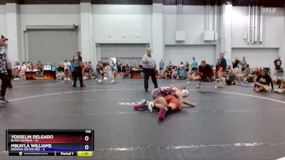 110 lbs Round 4 (8 Team) - Yosselin Delgado, Black Mambas vs Mikayla Williams, Georgia United Red