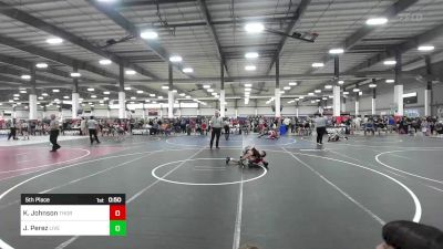 98 lbs 5th Place - Kai Johnson, Thorobred WC vs Jaiden Perez, Live Training