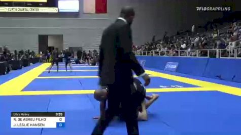 ROBERTO DE ABREU FILHO vs JOHN LESLIE HANSEN 2021 World IBJJF Jiu-Jitsu No-Gi Championship