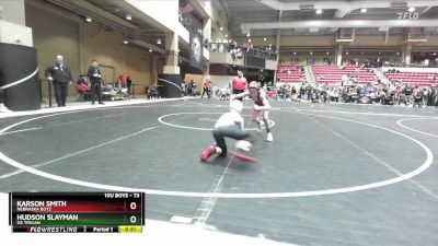 73 lbs Cons. Round 4 - Karson Smith, Nebraska Boyz vs Hudson Slayman, OZ Trojan